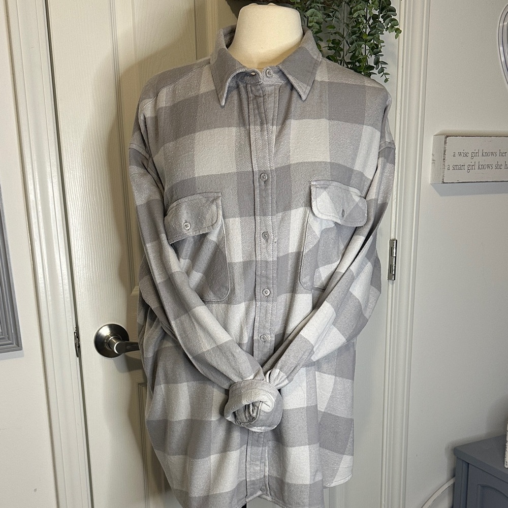 aerie plaid button up shirt